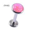 Wholesale Stainless Steel Fashion Heart Shaped Electroplated Opal And Zircon Tshaped Pin Earrings For Unisex