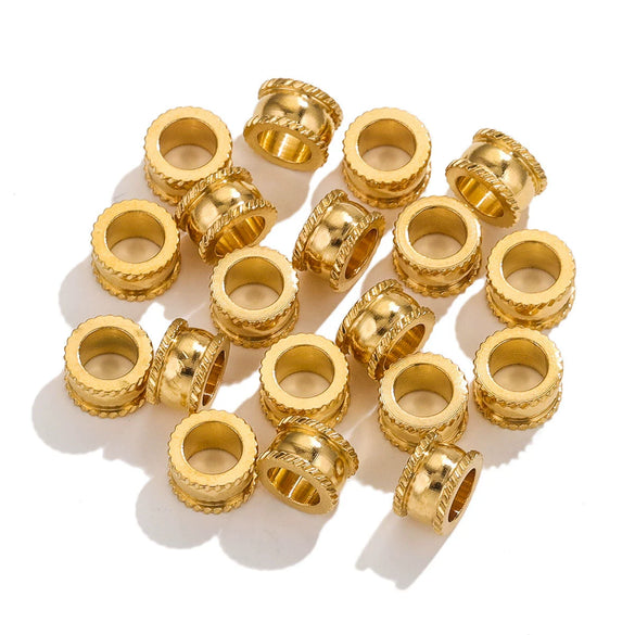 Wholesale Stainless Steel Fashion Jewelry Accessories Round Beads Electroplated Bracelet Necklace Beaded Material