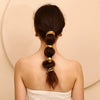 Wholesale Stainless Steel Fashion Niche Design Symmetrical Double Water Drop Styling Electroplated Hair Rope