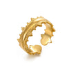 Wholesale Stainless Steel Finger Ring For Women Geometric Style 18K Real Gold Electroplated
