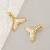 Wholesale Stainless Steel Fish Tail Earrings Set With Resin Electroplated In Fashion Style For Women