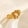 Wholesale Stainless Steel Fish Zodiac Ring For Women With Electroplating