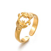 Wholesale Stainless Steel Fish Zodiac Ring For Women With Electroplating