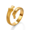 Wholesale Stainless Steel Fishshaped Cartoon Animal Ladies Ring With Electroplating