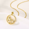 Wholesale Stainless Steel Fishtail Dolphin Pendant Necklace With Mixed Gem Inlay And Electroplating