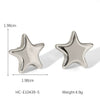 Wholesale Stainless Steel Fivepointed Star Earrings And Pendant Necklace With Electroplating For Women