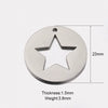 Wholesale Stainless Steel Fivepointed Star Geometric Diy Handmade Fine Polished Jewelry Accessories Necklace Pendant