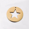 Wholesale Stainless Steel Fivepointed Star Geometric Diy Handmade Fine Polished Jewelry Accessories Necklace Pendant