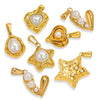 Wholesale Stainless Steel Fivepointed Star Heartshaped Pearl Pendant Jewelry Accessories With Electroplating