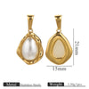Wholesale Stainless Steel Fivepointed Star Heartshaped Pearl Pendant Jewelry Accessories With Electroplating