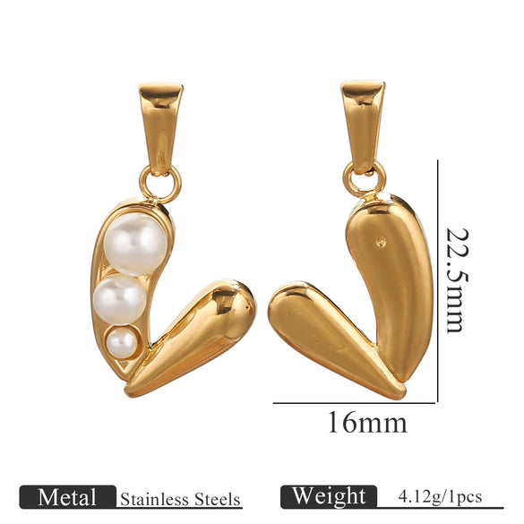 Wholesale Stainless Steel Fivepointed Star Heartshaped Pearl Pendant Jewelry Accessories With Electroplating