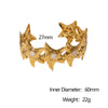 Wholesale Stainless Steel Fivepointed Star Open Bracelet Electroplated Jewelry For Women