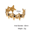 Wholesale Stainless Steel Fivepointed Star Open Bracelet Electroplated Jewelry For Women