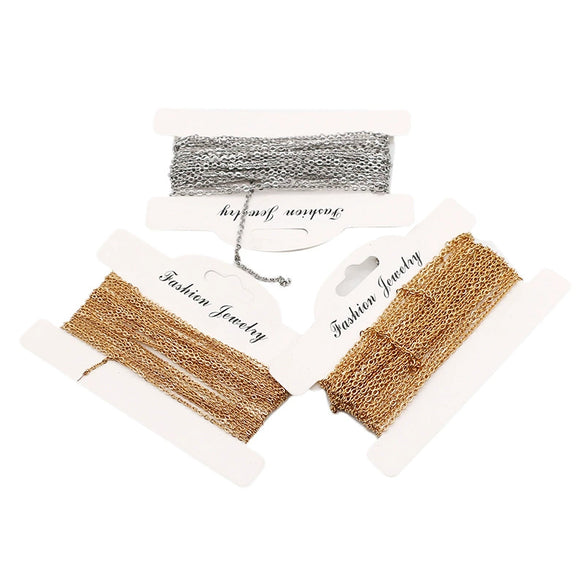 Wholesale Stainless Steel Flattened Ochain Electroplated Jewelry Necklace