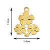 Wholesale Stainless Steel Floral Jewelry Accessories Pendant With Electroplating Hollow Rose Four Leaf Clover Tree Leaves Design