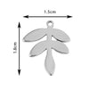 Wholesale Stainless Steel Floral Jewelry Accessories Pendant With Electroplating Hollow Rose Four Leaf Clover Tree Leaves Design