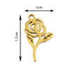 Wholesale Stainless Steel Floral Jewelry Accessories Pendant With Electroplating Hollow Rose Four Leaf Clover Tree Leaves Design