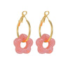 Wholesale Stainless Steel Floral Tassel Earrings Light Luxury Electroplated For Women
