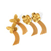 Wholesale Stainless Steel Flower And Insect Tassel Earrings For Women With Electroplating Treatment