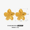 Wholesale Stainless Steel Flower Earrings For Women With Electroplating And Exaggerated Retro Design