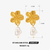 Wholesale Stainless Steel Flower Earrings For Women With Electroplating And Exaggerated Retro Design