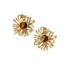 Wholesale Stainless Steel Flower Earrings 18K Goldplated Electroplated For Women