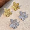 Wholesale Stainless Steel Flower Earrings With Electroplating And Natural Style