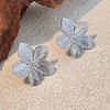 Wholesale Stainless Steel Flower Earrings With Electroplating And Natural Style