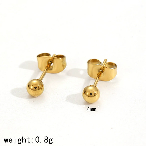 Wholesale Stainless Steel Flower Geometric Earrings Electroplated Light Luxury Fashion Style For Women