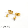Wholesale Stainless Steel Flower Geometric Earrings Electroplated Light Luxury Fashion Style For Women