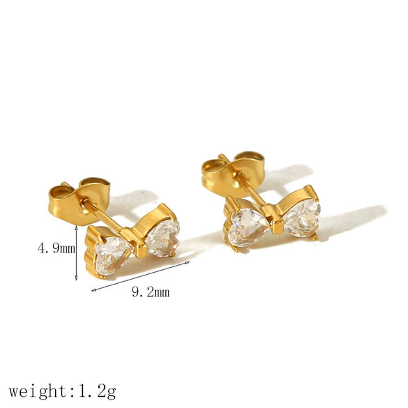 Wholesale Stainless Steel Flower Geometric Earrings Electroplated Light Luxury Fashion Style For Women