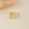 Wholesale Stainless Steel Flower Geometric Women's Piercing Earrings With Electroplating