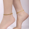 Wholesale 316L Stainless Steel Flower Handmade Chain Electroplated Light Luxury Women's Necklace Bracelet Anklet Set