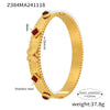Wholesale Stainless Steel Flower Inlaid Zircon Czech Glass Buckle Gear Geometry Style Electroplated Bracelet