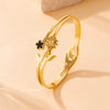 Wholesale Stainless Steel Flower Jewelry Bracelet Gold Plated Fashion Design