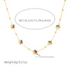 Wholesale Stainless Steel Flower Jewelry Necklace Fashion Summer Accessory With Electroplating And Five Petal Flower Design For Women