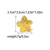 Wholesale Stainless Steel Flower Open Ring With Geometric Design And Electroplated Finish Retro Light Luxury Style