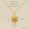Wholesale Stainless Steel Flower Pendant Necklace With Electroplating For Women