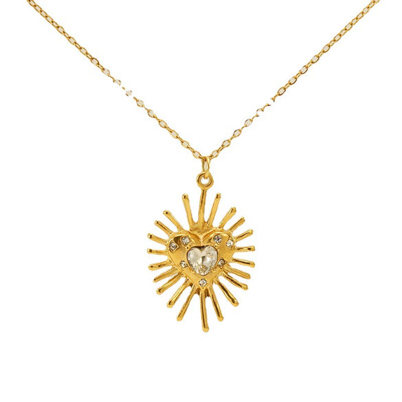 Wholesale Stainless Steel Flower Pendant Necklace With Electroplating For Women