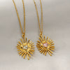 Wholesale Stainless Steel Flower Pendant Necklace With Electroplating For Women