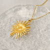 Wholesale Stainless Steel Flower Pendant Necklace With Electroplating For Women