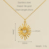 Wholesale Stainless Steel Flower Pendant Necklace With Electroplating For Women