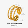 Wholesale Stainless Steel Flower Ring For Women Electroplated Simple Retro Highgrade Light Luxury Style
