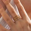 Wholesale Stainless Steel Flower Ring For Women Electroplated Simple Retro Highgrade Light Luxury Style