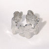Wholesale Stainless Steel Flower Ring With Retro Pastoral Style And Electroplating For Women