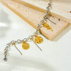 Wholesale Stainless Steel Flower Round Retro Electroplated Women's Bracelet