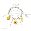 Wholesale Stainless Steel Flower Round Retro Electroplated Women's Bracelet