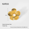 Wholesale Stainless Steel Flower Shape Jewelry Set 18K Gold Plated For Women