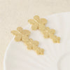 Wholesale Stainless Steel Flower Shaped Goldplated Polish Earrings For Women