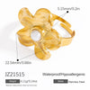 Wholesale Stainless Steel Flower Style Electroplated Women's Pearl Open Bracelet And Nonfading Ring Accessories